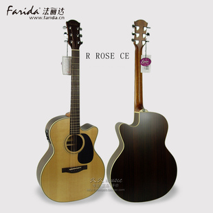 法丽达Farida D-ROSE R-ROSE 单板民谣木吉他40/41寸缺角电箱