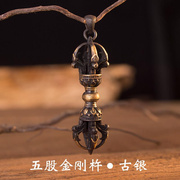 特卖尼泊尔五股金刚杵纯铜，实心男女吊坠项链挂件，西藏饰品禅意情侣
