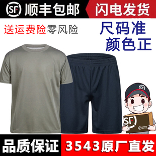 3543体能服男夏季训作服体能，训练服套装圆领，运动t恤短袖短裤