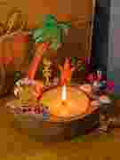 椰子树香薰蜡烛礼盒套装卧室内淡香新婚圣诞节男女生日创意小礼物