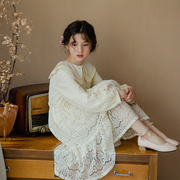 21女童春秋装韩版连衣裙，小女孩文艺长袖，蕾丝裙子中大童洋气公主裙