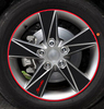 贴纸现代朗动专用轮毂贴改装碳纤维装饰轮胎，汽车贴花防刮保护车
