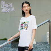 李宁迪士尼联名2022夏季款女子宽松短袖卡通T恤文化衫AHSS260