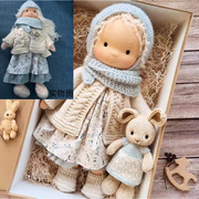 华尔道夫手工制作精致棉娃娃可爱布偶娃娃过家家礼物毛绒绒娃娃