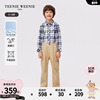 TeenieWeenie Kids小熊童装24春季男童经典英伦风格纹衬衫