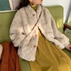 小个子秋冬韩版羊羔毛外套(毛外套)女短款加厚仿兔毛茸茸皮草毛绒上衣