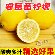 纯香果四川安岳黄柠檬(黄柠檬，)新鲜柠檬酸皮薄一级5斤当季整箱奶茶店