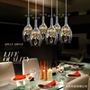 现代简约led餐厅灯三头酒杯餐桌吧台饭厅灯创意个性水晶玻璃吊灯