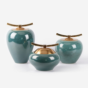 新中式创意陶瓷罐茶叶罐，套装摆件办公室电视柜，客厅家居装饰品送礼