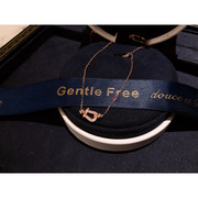 gentlefree珠宝定制18k金小号(金小号)满钻马蹄，扣配红宝石项链女士