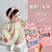 婴儿发带女宝宝护囟门头花，韩国女宝宝公主，0-1岁头饰12个月蝴蝶结