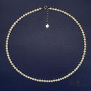 归然4-5mm天然淡水小珍珠项链S925纯银锁骨链小巧精致仙女魔法器