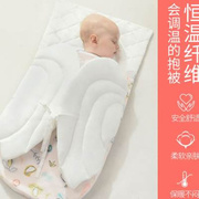 宝宝抱被冬季恒温加厚保暖036小月龄新生，婴儿抱被睡袋二合一