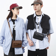 日韩时尚ins潮款原创设计中性男女款单肩斜挎横款手机包小方包包