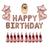+生日快乐字母套装+10个亮片流苏送10丝带4个18寸玫瑰金气球
