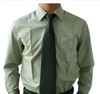 免烫长袖休闲浅绿色内衬衣 男女式长袖浅绿色内衬衣衬衫速干修身