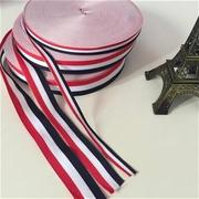 织带彩色涤纶布带服装箱包装饰带海军风彩带奖牌带子tb三色条纹