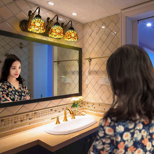 美式镜前灯led地中海客厅卧室，欧式复古创意，浴室化妆卫生间镜前灯