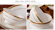 景德镇陶瓷餐具56头罗曼尼骨瓷碗盘套装家用LOGO