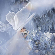 婚庆道具布置发光蝴蝶，翅膀舞台装饰吊顶挂件婚礼，路引场景布置摆件