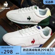 乐卡克法国公鸡男女款时尚小白鞋轻便透气低帮休闲运动鞋T232612