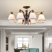 客厅吊灯美式复古田园简约现代轻奢欧式大气吸顶餐厅卧室灯具灯饰