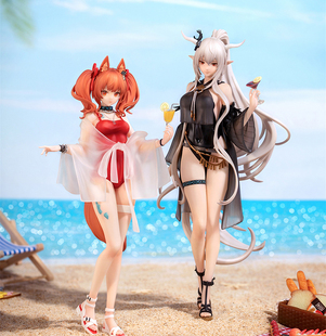 bilibili补款Myethos明日方舟 闪灵&安洁莉娜 夏日泳装手办