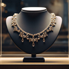 项链模特展示架拉丝皮珠宝展示道具高档珠宝柜台饰品展示架脖子架