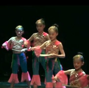 欢庆渔鼓儿童演出服表演服装，唧唧鱼儿跃六一幼儿现代舞服女童