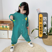 爬行服宝宝全身衣服防水爬爬衣春秋外穿小孩户外婴儿防脏爬爬服