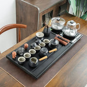 茶具套装一体式陶瓷功夫乌金石，茶盘紫砂茶壶茶杯，茶台全自动电