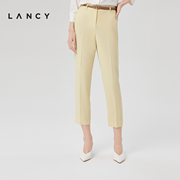 LANCY/朗姿女装2023春季高级九分裤子女通勤小脚裤薄西装裤
