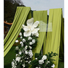 婚庆吊顶弹力布料双面牛奶丝绿色布幔背景布舞台装饰布婚礼堂布置