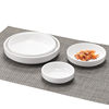 密胺韩式小菜盘子仿瓷餐具白色圆形小菜碟餐厅饭店小碟子窝盘商用