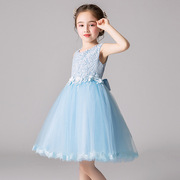 夏季儿童公主裙演出服，中小童装礼服幼儿园表演服装女童裙背心跨境