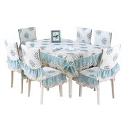布艺餐桌布家用椅子垫餐椅套装组合圆桌桌椅布圆台布长方形茶几布