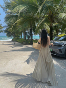 海边度假连衣裙两件套装沙滩裙仙气高级氛围感性感大露背旅行穿搭