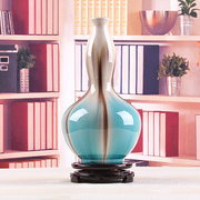 瓷晟景德镇陶瓷花瓶冰裂釉，家居摆件艺术，窑变陶瓷花瓶摆设现代时尚