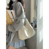 2023韩版学生托特包女大容量小众百搭单肩斜挎包高级感链条水桶包