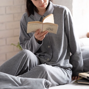 日本订单品牌原单全棉针织，人字纹日式家居服睡衣套柔软舒适