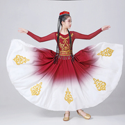 新疆舞蹈演出服儿童维吾族维族服装女童古丽新疆舞维吾尔族舞蹈服