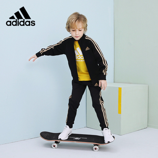 adidas阿迪达斯儿童套装男女，大童青少年春秋运动服，外套长裤两件套