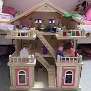 新女孩(新女孩)小屋别墅，公主房子儿童房玩具，屋木制过家家玩具益智大型娃娃