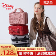 迪士尼行李箱女小型轻便手提化妆箱旅行箱红色结婚小箱子12寸