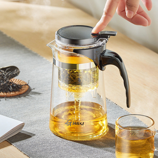 杯子飘逸杯泡茶壶沏茶杯办公室，玻璃茶具耐高温冲茶器家用过滤茶壶