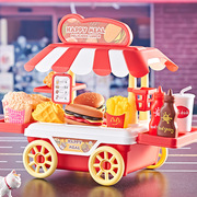 过家家玩具女孩甜品冰激凌，糖果雪糕车，厨房玩具快餐车煮饭厨具套装