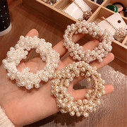 6 Colors Woman Elegant Pearl Hair Ties Beads Girls Scrunchie