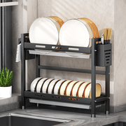 厨房碗碟收纳架窄小型沥碗架沥水架家用多功能台面碗盘收纳置物架