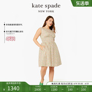 2024kate spade ks 花卉圆领连衣裙日常通勤休闲可爱女装