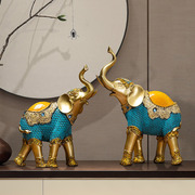 东南亚泰式树脂大象家居装饰工艺品摆件，客厅办公室桌电视柜摆设